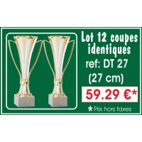 DT27 LOT DE 12 COUPES 27 cm IDENTIQUES